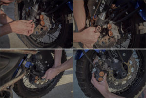 démontage roue moto