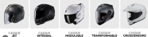 différents types de casque moto